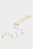 DeFacto Kadın 5'li Gold Küpe F0743AXNSKR1