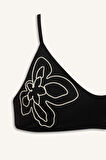 Regular Fit Nakışlı Bikini Üstü-Fall in Love 