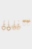 DeFacto Kadın 3'lü Gold Küpe F0713AXNSGD1