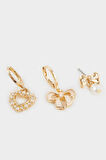 DeFacto Kadın 3'lü Gold Küpe F0713AXNSGD1