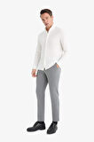 Tailored Fit Düz Paça Her Yöne Esneyen Yumuşak Tuşe Cepli Pantolon