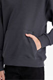 Erkek Çocuk Basic Düz Kapüşonlu Sweatshirt