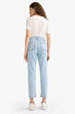 Mary Vintage Straight Fit Yüksek Bel Bilek Boy Jean Yıkamalı Pantolon
