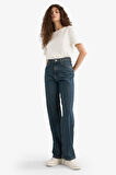 90's Wide Leg Yüksek Bel Düz Paça Uzun Jean Pantolon