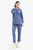 	Regular Fit Bisiklet Yaka Basic Düz Sweatshirt Tunik