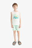 DeFacto Erkek Çocuk 2'li Takım Baskılı Atlet Deniz Şortu E7591A825HSER105