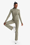 DeFactoFit Flare Fit Toparlayıcı Yüksek Bel İspanyol Paça Soft Touch Sporcu Pantolon