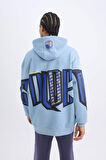 DeFactoFit NBA Golden State Warriors Oversize Geniş Kalıp Sırt Baskılı Kapüşonlu Sweatshirt V6858AZ24AUBE299