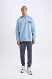 DeFactoFit NBA Golden State Warriors Oversize Geniş Kalıp Sırt Baskılı Kapüşonlu Sweatshirt V6858AZ24AUBE299