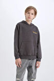 DeFacto Erkek Çocuk Kapüşonlu Sırt Baskılı Sweatshirt D3060A824WNAR223