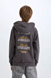 DeFacto Erkek Çocuk Kapüşonlu Sırt Baskılı Sweatshirt D3060A824WNAR223