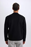 DeFacto Bomber Mont Ceket Slim Fit Dar Kesim Kolej Yaka Mevsimlik Fermuarlı Cepli D9716AX24AUBK27