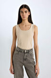 DeFacto Slim Fit Dar Kesim Basic Düz Yuvarlak Yaka Atlet C2622AX25SPBG115