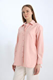 DeFacto Relax Fit Poplin Uzun Kollu Tesettür Gömlek Tunik D7341AX25SPPN141