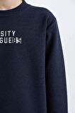 DeFacto Erkek Çocuk 2'li Takım Bisiklet Yaka Baskılı Sweatshirt Beli Lastikli Eşofman Altı D9819A825SPNV254