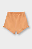 Kız Bebek Beli Lastikli Pike Şort