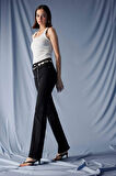 Mia Flare Fit Normal Bel İspanyol Paça Uzun Jean Pantolon