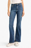 Mia Flare Fit Normal Bel İspanyol Paça Uzun Jean Pantolon
