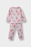 Kız Bebek Pijama Takımı Çiçek Desenli Uzun Kollu Üst Uzun Alt