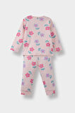 Kız Bebek Pijama Takımı Çiçek Desenli Uzun Kollu Üst Uzun Alt