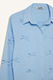 DeFacto Regular Fit Desneli Poplin Uzun Kollu Gömlek Tunik F2724AX25SPBE40