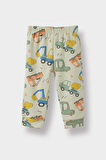 Erkek Bebek Pijama Takımı Araç Baskılı Uzun Kollu Üst Uzun Alt