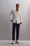 DeFactoFit Slim Fit Dar Kesim Standart Paça Dokuma Sporcu Pantolon
