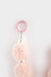 Kadın Pembe Peluş Charm Anahtarlık