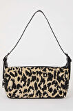 Kadın Leopar Desenli Suni Deri Omuz Çantası