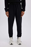 DeFactoFit Standart Fit Sporcu Jogger Eşofman Altı Skuba Dalgıç Kumaş Beli Bağcıklı Lastikli Paça D7525AX25SPBK81
