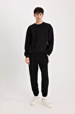 DeFacto Slim Fit Dar Kesim Fermuar Cepli Pike Eşofman Altı D5258AX25SPBK81