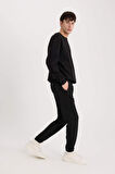 Slim Fit Dar Kesim Fermuar Cepli Pike Eşofman Altı