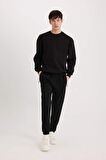 DeFacto Slim Fit Dar Kesim Fermuar Cepli Pike Eşofman Altı D5258AX25SPBK81