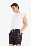 DeFacto Regular Fit File Astarlı Kısa Boy Deniz Şortu B7255AX25HSBK27