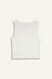 DeFacto Slim Fit Dar Kesim Kare Yaka Basic Düz Beyaz Atlet E4622AX24AUWT32