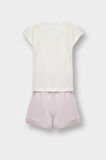 DeFacto Kız Bebek Pijama Takımı Kısa Kollu Penye Pijama Üstü Esnek Belli Şort E1548A525HSPN425