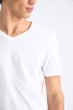 DeFacto Slim Fit Dar Kesim V Yaka Basic Düz Kısa Kollu %100 Pamuk Tişört M7668AZ25SPWT34