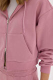 DeFacto 	Coool Standart Fit Kapüşonlu Basic Düz Kanguru Cepli Fermuarlı Sweatshirt Z7069AZ25SPBR277