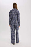 DeFacto Regular Fit Şal Desenli Viskon Plaj Pantolonu-Fall in Love C3159AX25SPNV241