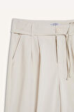 Wide Leg Kumaş Pantolon Üç Cepli Normal Bel Standart Boy