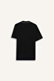DeFacto Slim Fit Dar Kesim Kısa Kollu Fitilli Kaşkorse Yarım Fermuarlı Siyah Polo Tişört D3948AX25SMBK81