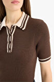 DeFacto 	Regular Fit Düğmeli Polo Yaka Kısa Kollu Triko Kazak D4233AX25SPBN297