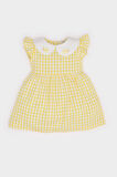 DeFacto Kız Bebek Bebe Yaka Kareli Kısa Kollu Poplin Yazlık Elbise C4536A525SMYL142