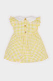 DeFacto Kız Bebek Bebe Yaka Kareli Kısa Kollu Poplin Yazlık Elbise C4536A525SMYL142