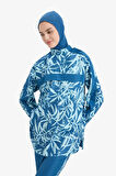 DeFacto Regular Fit Renk Bloklu 3'lü Desenli Burkini Tesettür Mayo Takım E7996AX25HSBE376