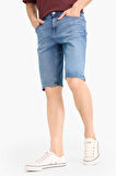 Regular Fit Jean Bermuda Şort