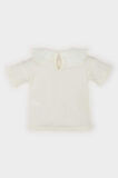 Kız Bebek Dantel Yaka Kısa Kollu Tişört