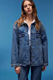 Oversize Geniş Kalıp Jean Ceket