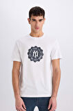DeFacto %100 Pamuk Regular Fit Bisiklet Yaka Pamuklu Baskılı Kısa Kollu Tişört D7935AX25SPWT34
