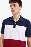 DeFacto %100 Pamuk Regular Fit Polo Yaka Bloklu Kısa Kollu Tişört D7940AX25SPNV135